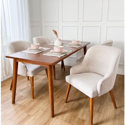 JEA-DR-099 SET MAKAN SCANDINAVIAN Lifetime Handcrafted Wooden Furniture